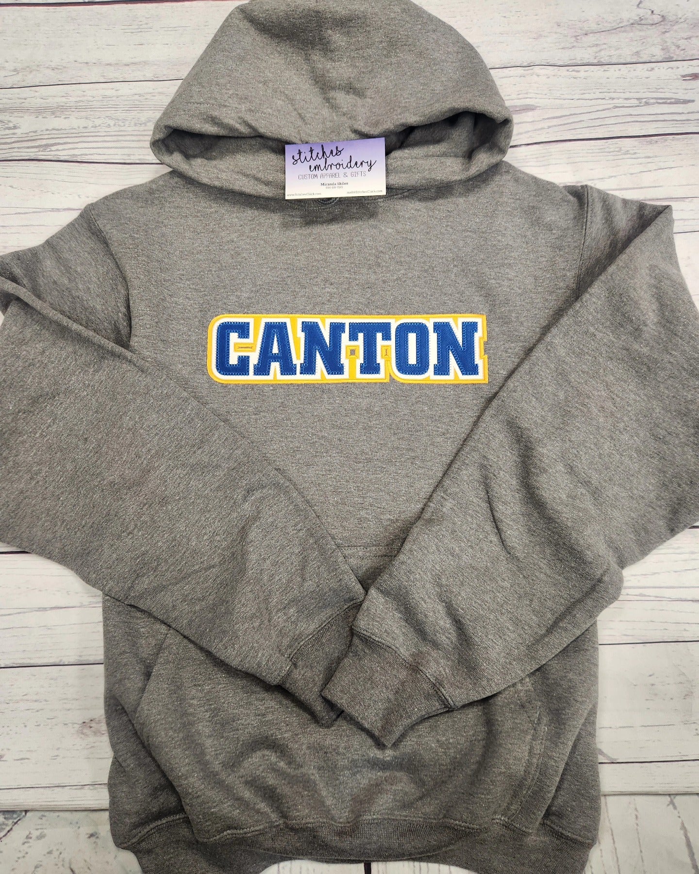 Canton Tri-color Applique Hoodie
