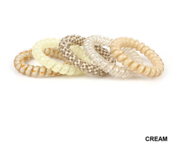 5 Pack Coil Hair Ties