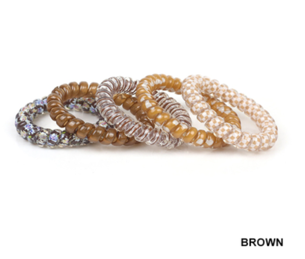 5 Pack Coil Hair Ties