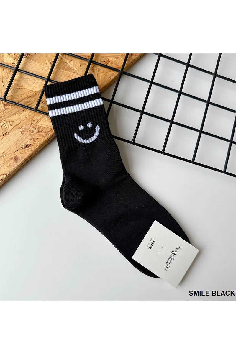 Smiley Crew Socks