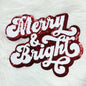 RED Merry & Bright Sequin Chenille Patch