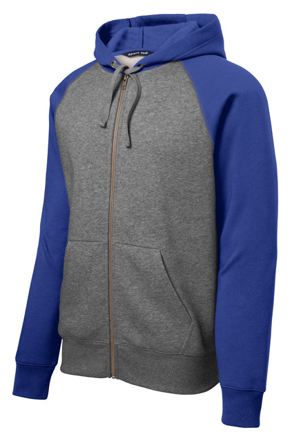 Raglan Colorblock Full-Zip Hoodie