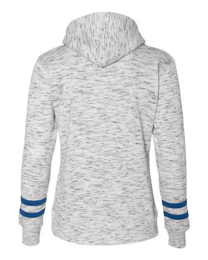 Women’s Mélange Fleece Striped-Sleeve Hoodie