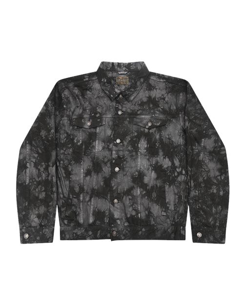 Black Crystal Dyed Denim Jacket