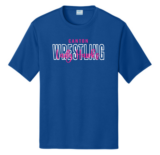 Canton Lady Hawks Wrestling Pink Tee