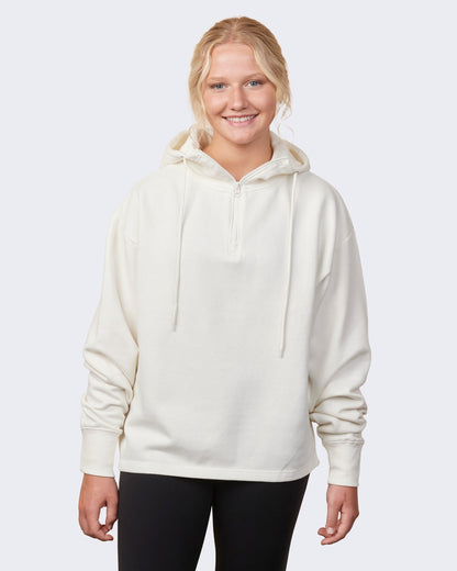 Ladies Boxy Quarter Zip Hood