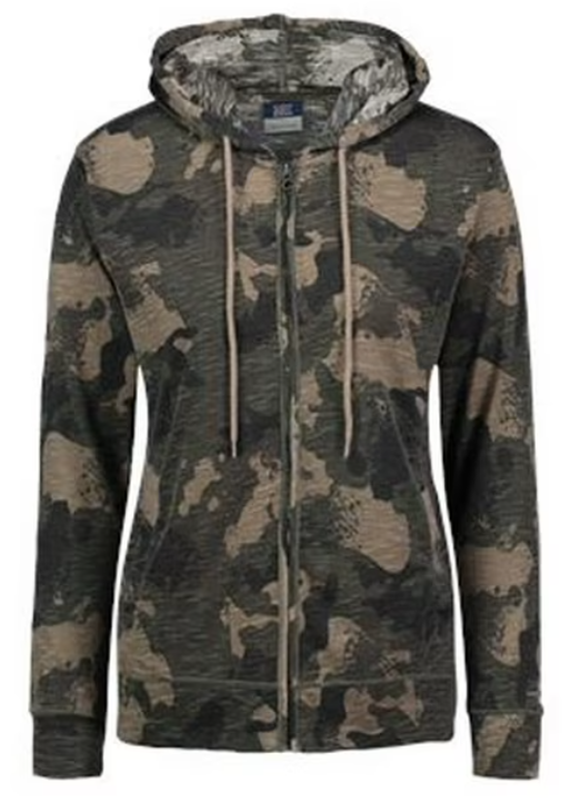 Ladies Faded Camo Full Zip