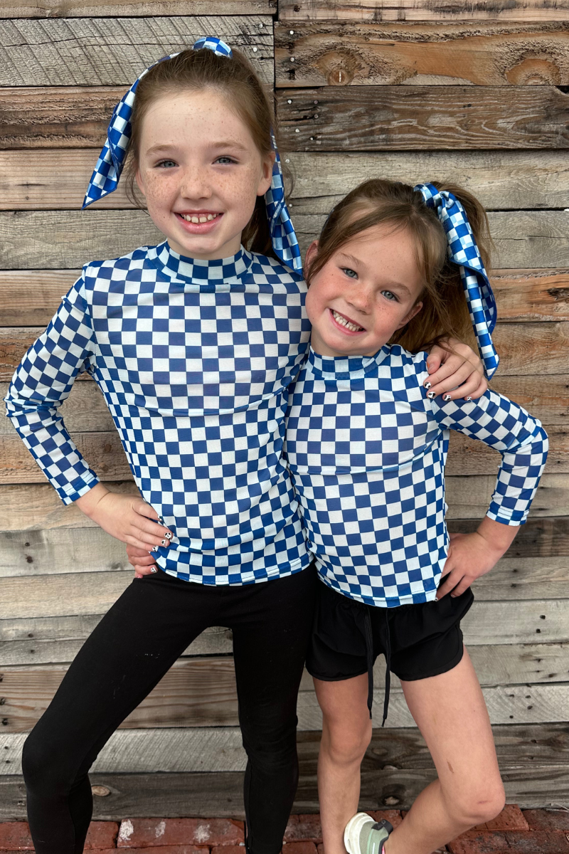 Pep Rally Mesh Top Blue Kids – Stitches Embroidery