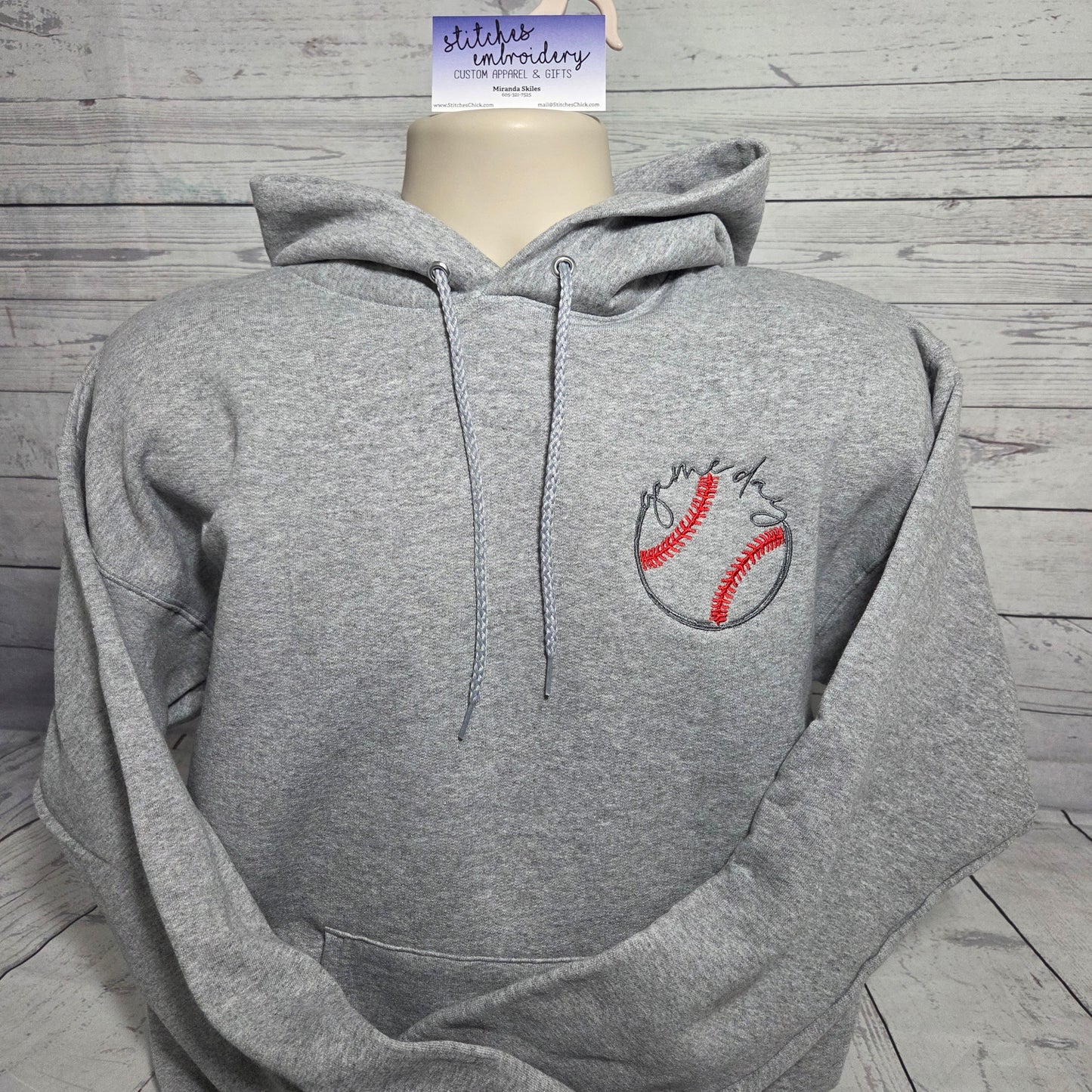 Custom Baseball Embroidered Hoodie