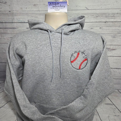 Custom Baseball Embroidered Hoodie