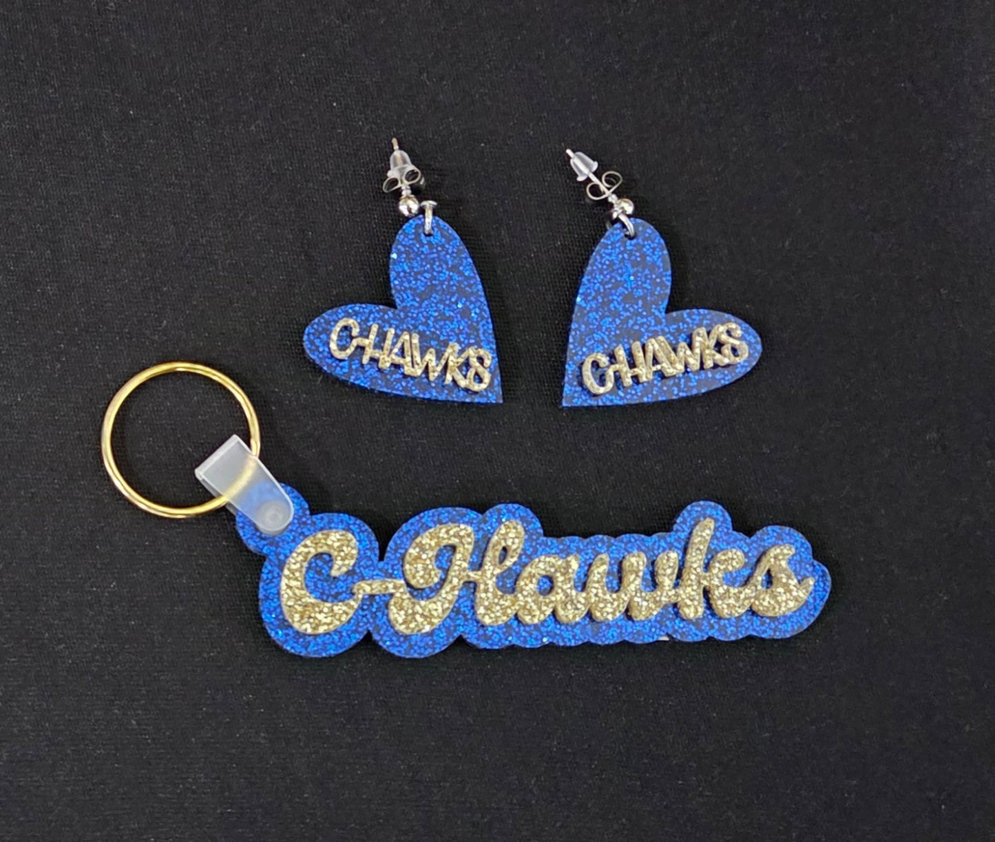 CUSTOM Heart School Spirit Dangles