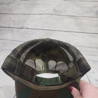 Enzyme Washed Camouflage Mesh Cap
