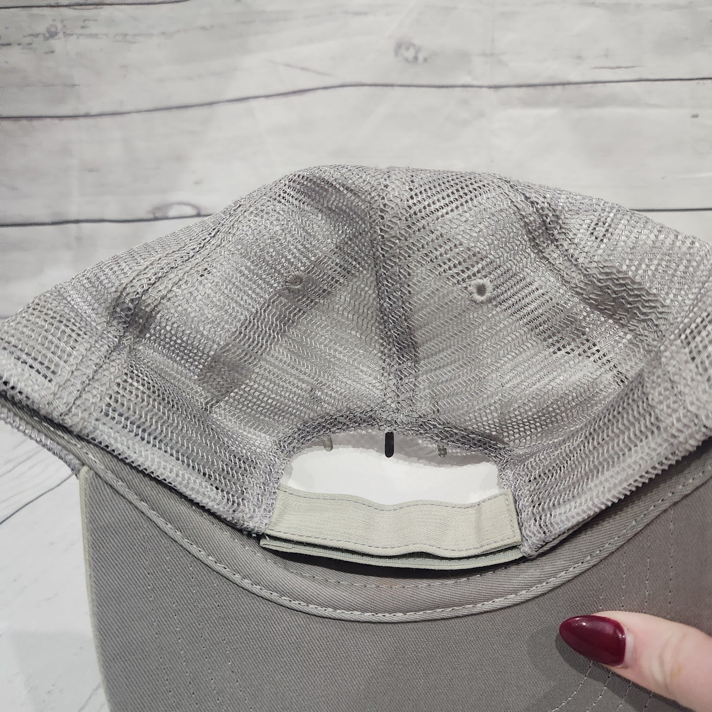 Washed Herringbone Cotton Twill Trucker Cap