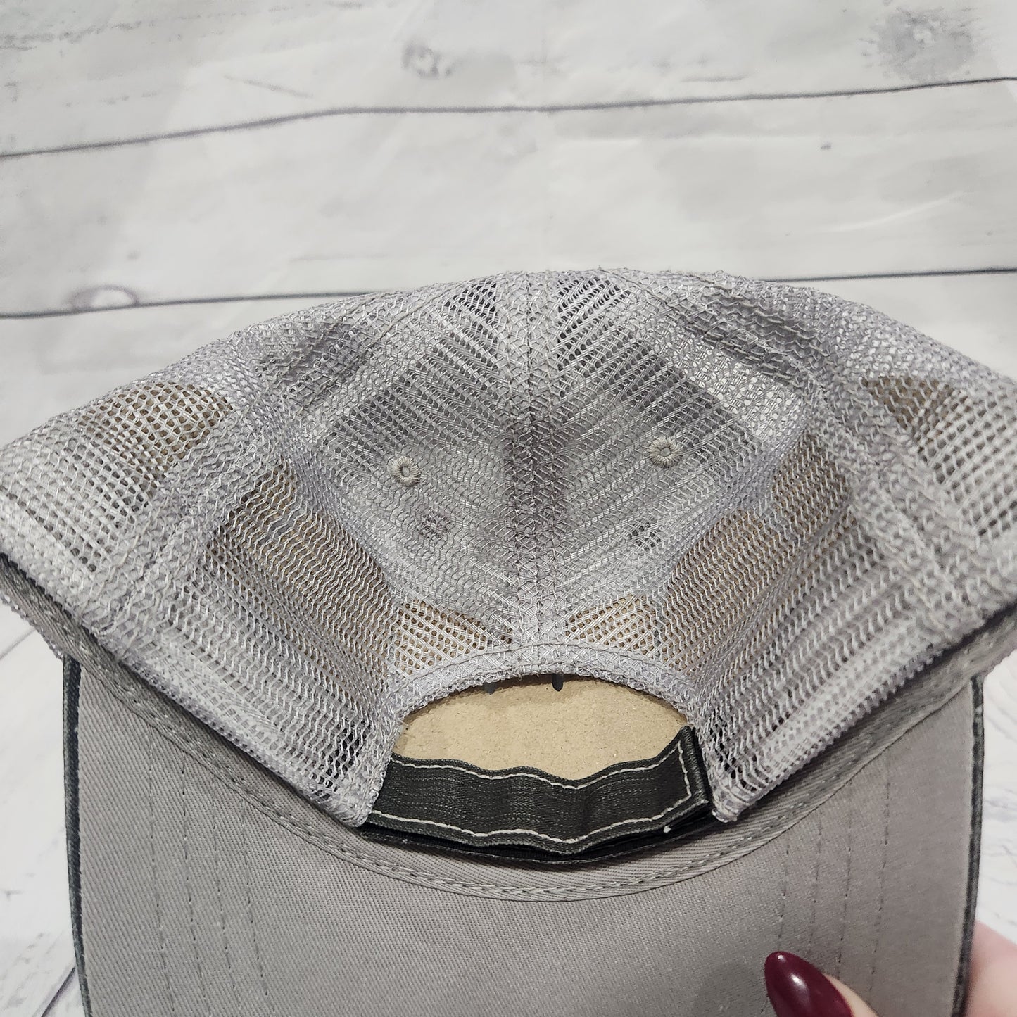 Washed Herringbone Cotton Twill Trucker Cap