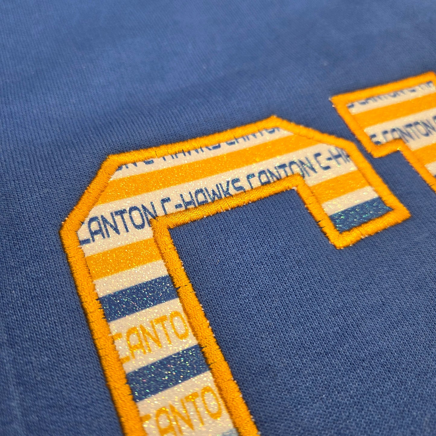 CHS Glitter Applique Embroidered  Crewneck