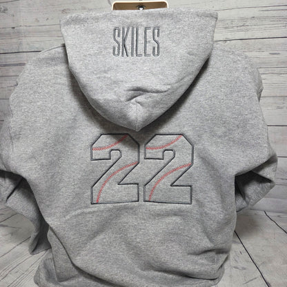 Custom Baseball Embroidered Hoodie